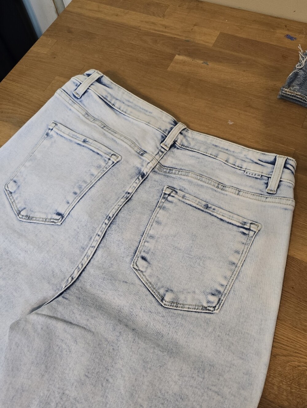 Risen Jeans Georgia - Light Wash Wide Leg Long Tall Inseam 13/31 NWT - Picture 10 of 14